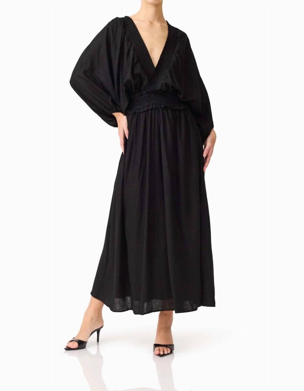 NEW ELLIATT emelie midi dress in black